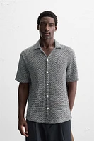 OPEN TEXTURED SHIRT