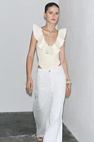 RUFFLED COMBINATION BODYSUIT