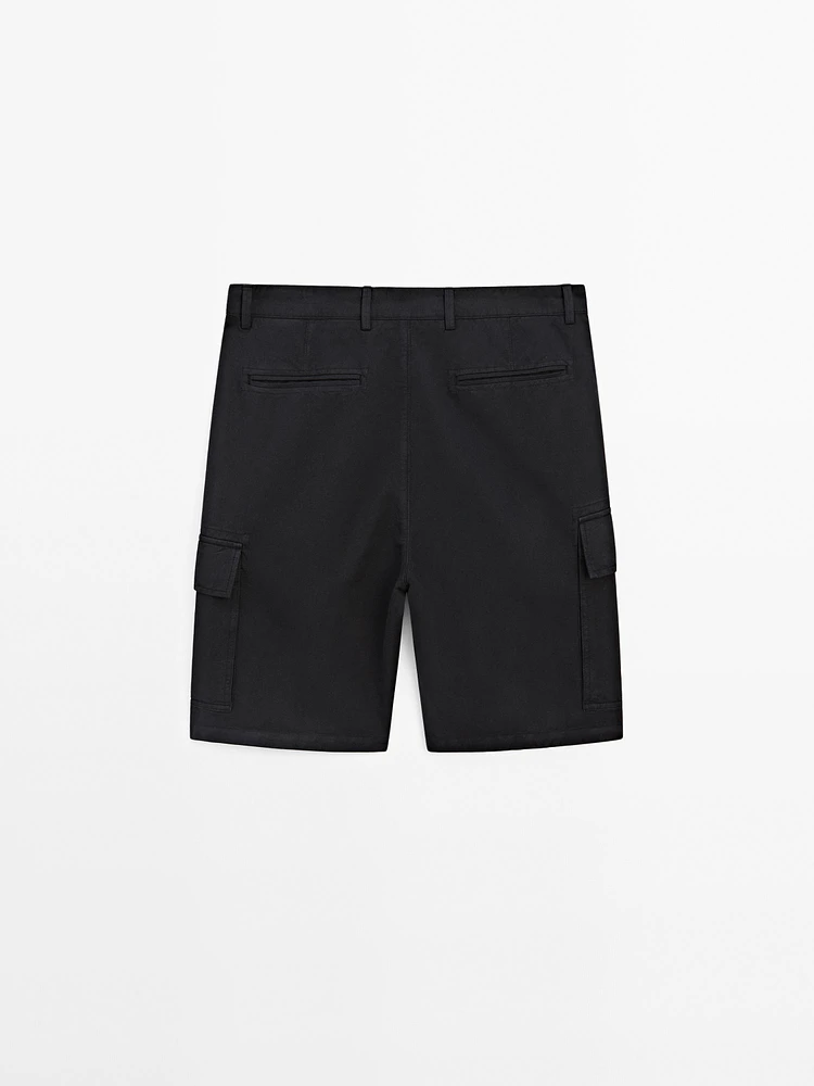 Bermuda cargo en coton mélang