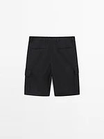 Bermuda cargo en coton mélang