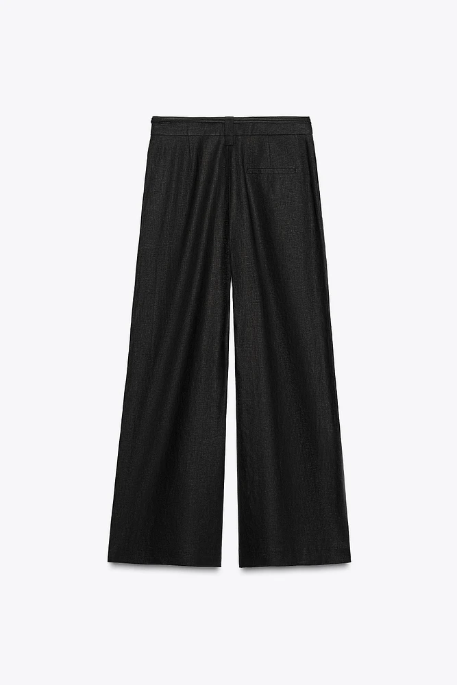 PANTALON LARGE AVEC LIN ZW COLLECTION