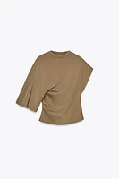 T-SHIRT ASYMÉTRIQUE DÉLAVÉ