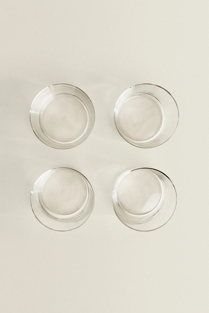 SET OF SHORT GLASS TUMBLERS (SET OF 4)