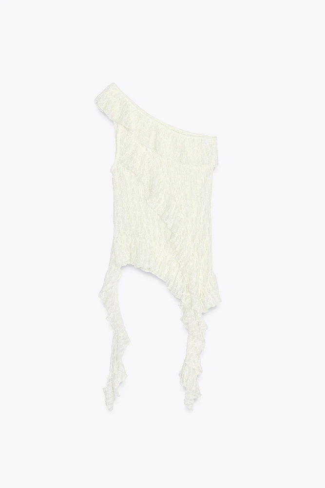 ASYMMETRIC LACE TOP