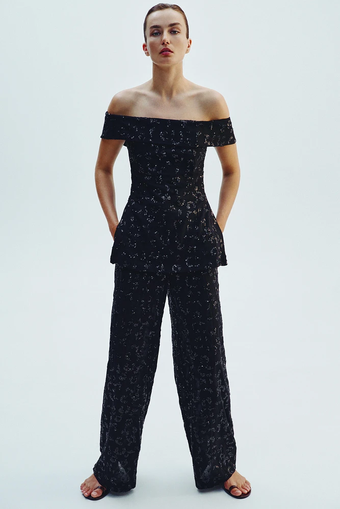 SEQUIN VOLUME PANTS