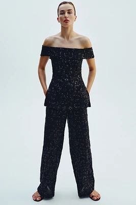 SEQUIN VOLUME PANTS
