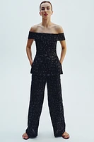 SEQUIN VOLUME PANTS