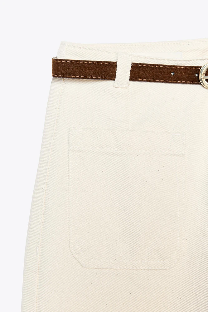 Z1975 BELTED HIGH-WAISTED CULOTTES