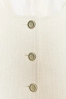 ROUND NECK TEXTURED BLAZER