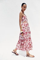 ROBE MIDI IMPRIMÉE ET AJOURÉE
