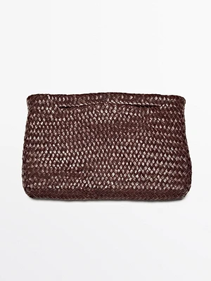 Mini-sac en cuir nappa tressé