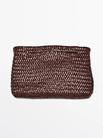 Mini-sac en cuir nappa tressé