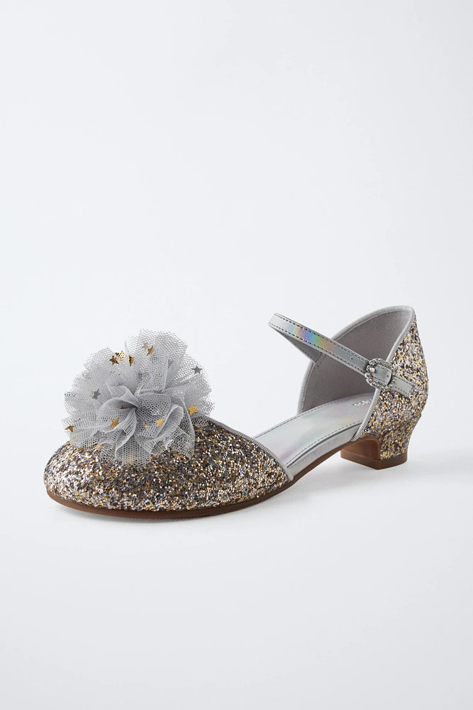 POMPOM HEEL SHOES