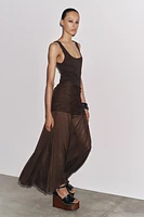 JUPE DRAPÉE SEMI-TRANSPARENTE ZW COLLECTION