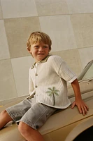 SERGED SKATER SHORTS