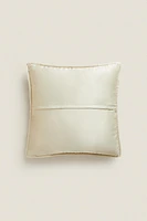 PLAIN THROW PILLOW COVER WITH KNOTS