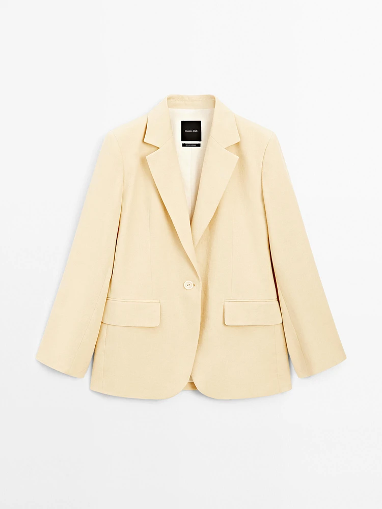 Blazer en lin mélang