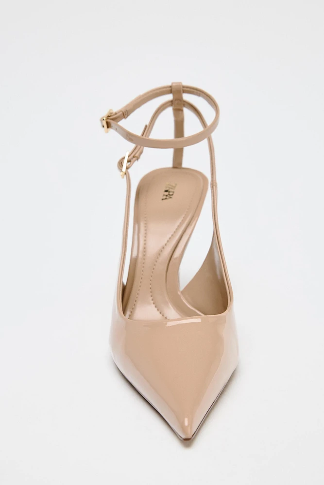 PATENT SLINGBACK HEELS