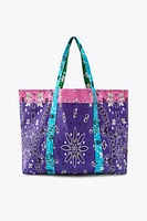 PRINTED TWILL MAXI BAG