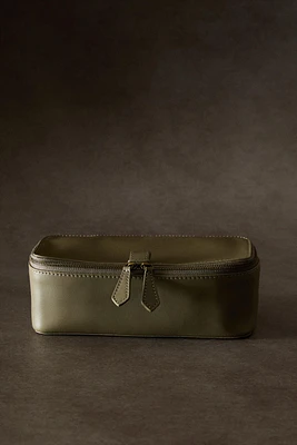 SMALL LEATHER TOILETRY BAG