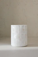 MOTHER-OF-PEARL TOOTHBRUSH CUP