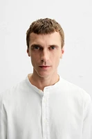 CHEMISE POLO LIN ET COTON