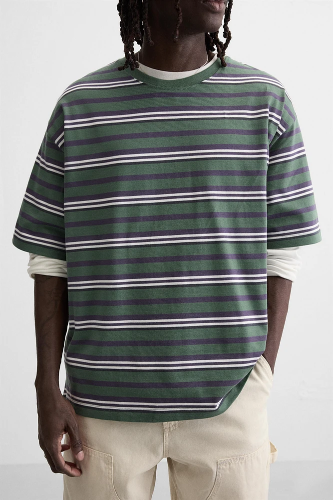STRIPED JACQUARD T-SHIRT