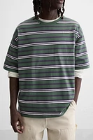 STRIPED JACQUARD T-SHIRT