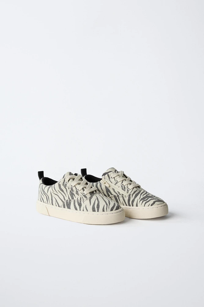 TENNIS EN COTON ANIMAL PRINT