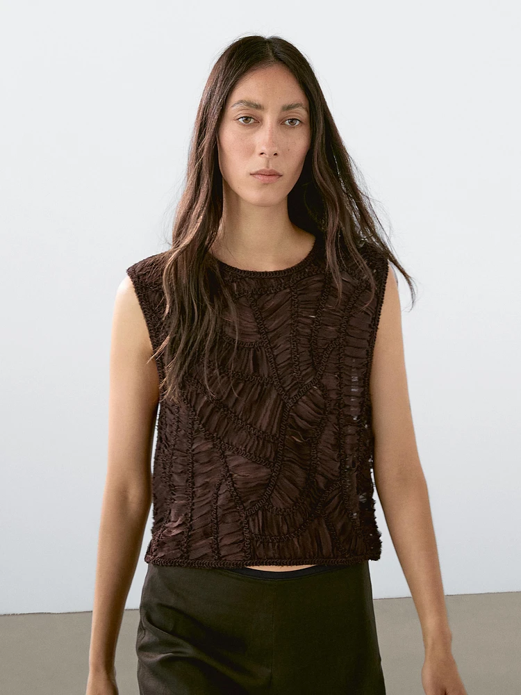 Top crochet ajouré
