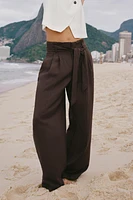 PANTALON LARGE CEINTURE