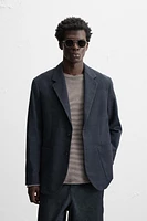 REGULAR FIT TEXTURED BLAZER
