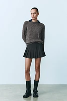 JUPE-CULOTTE À PLIS PLATS