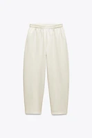 TAPERED PLUSH PANTS