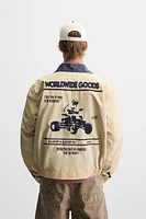 WASHED EMBROIDERED JACKET