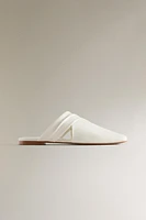MULES CROISÉES CUIR