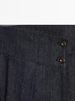 Jupe midi denim coton