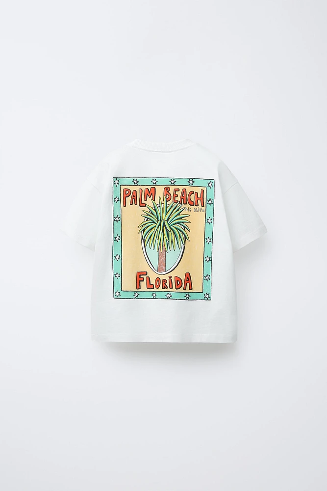 T-SHIRT IMPRIMÉ PALMIER
