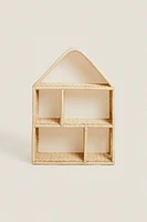 CHILDREN’S RATTAN HOUSE SHELVING UNIT