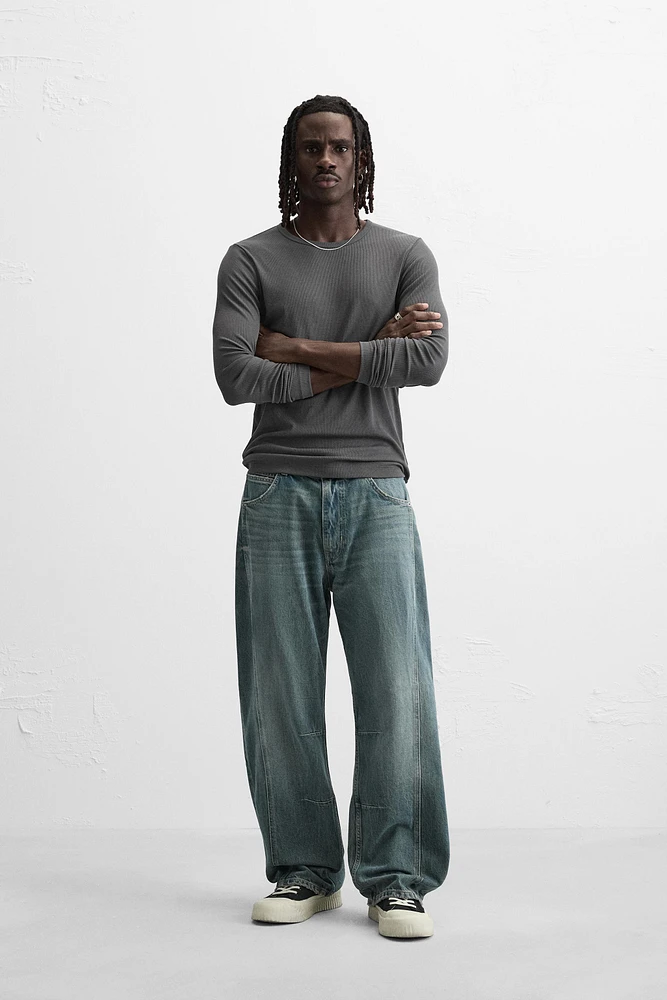 RELAXED FIT SEAM JEANS