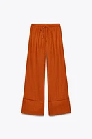 100% LINEN PALAZZO PANTS ZW COLLECTION