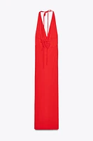 ROBE LONGUE HALTER DRAPÉE