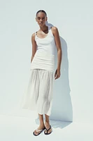 COMBINATION MIDI SKIRT