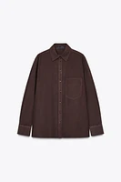 CHEMISE EN POPELINE À POCHE ZW COLLECTION
