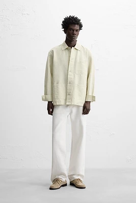 LINEN COTTON OVERSHIRT
