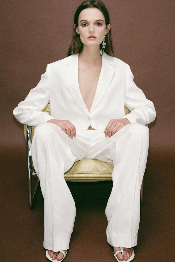 ZW COLLECTION LINEN BLEND PANTS