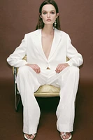 ZW COLLECTION LINEN BLEND PANTS