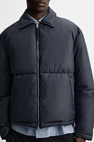 WAXED EFFECT PUFFER JACKET