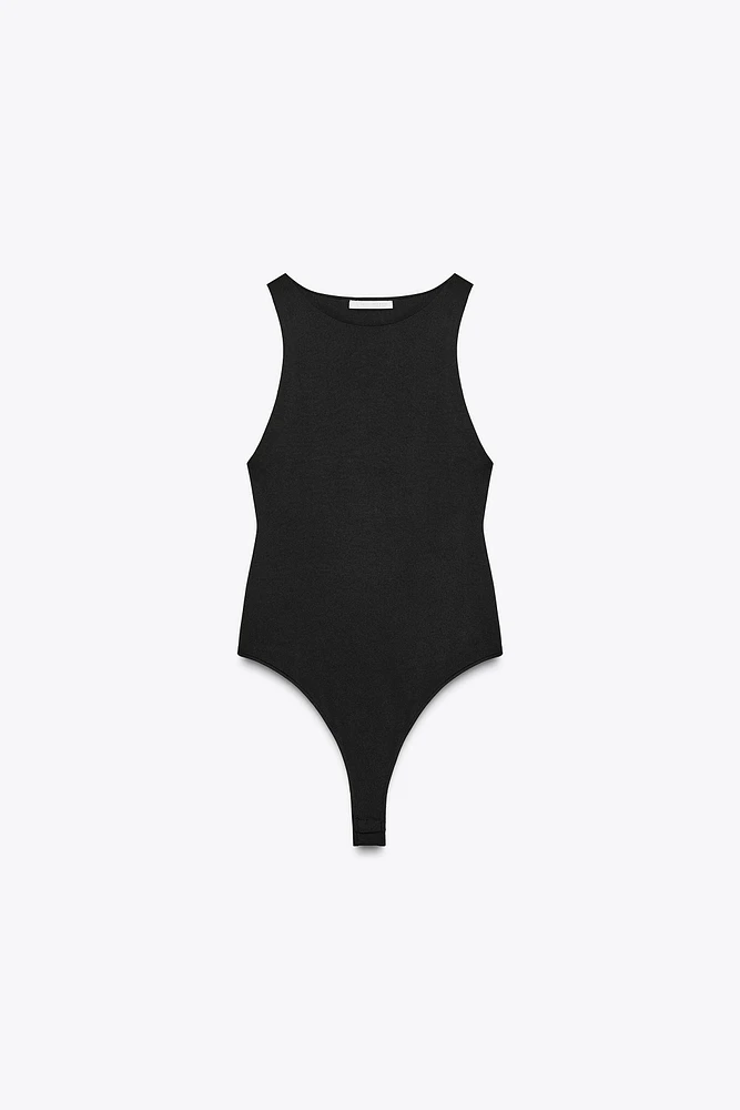 POLYAMIDE HALTER BODYSUIT