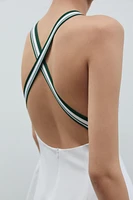 ROBE HALTER RIB CONTRASTE